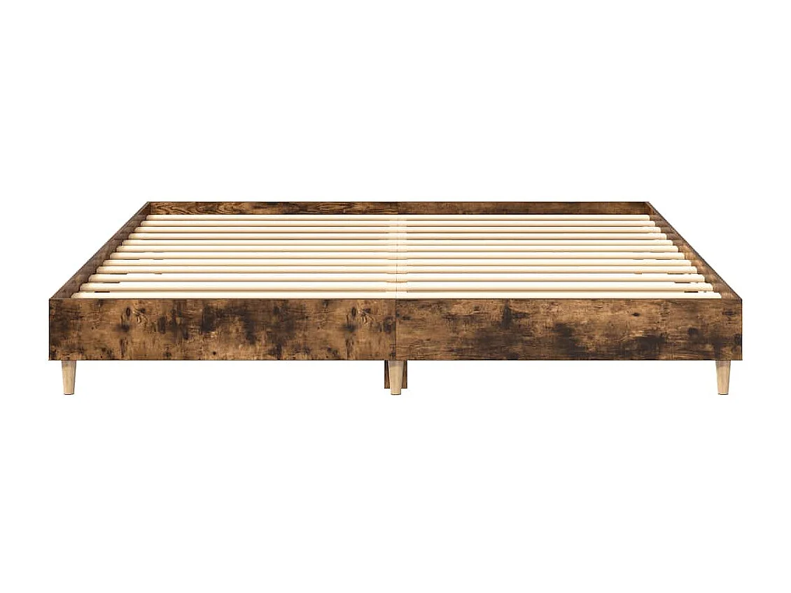 Bedframe zonder matras hout gerookt eikenkleurig 160x200 cm