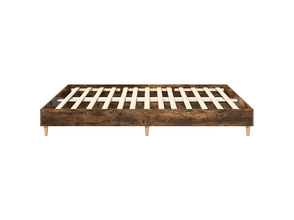 Bettgestell ohne Matratze Räuchereiche 160x200 cm Holzwerkstoff
