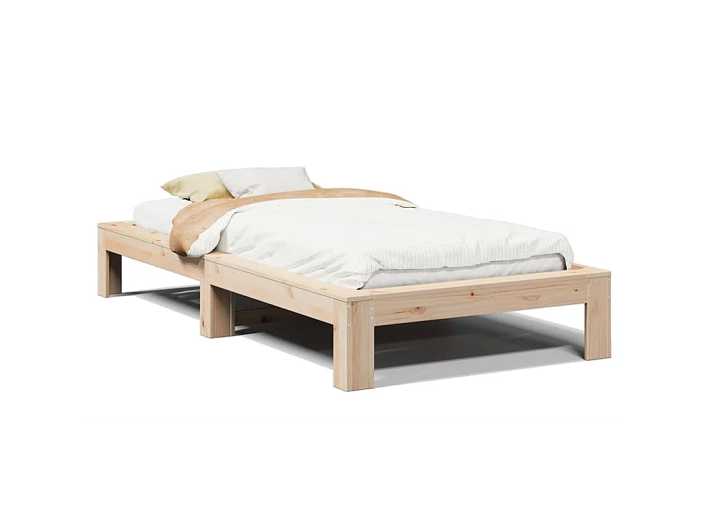 Bedframe zonder matras massief grenenhout 100x200 cm