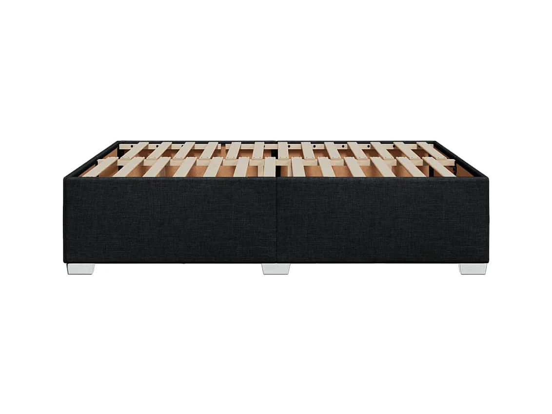 Cadre de lit sans matelas noir 140x190 cm tissu