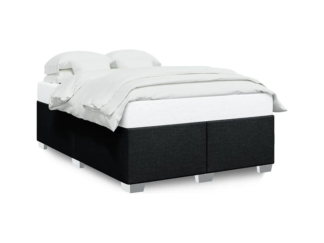 Bettgestell ohne Matratze Schwarz 140x190 cm Stoff