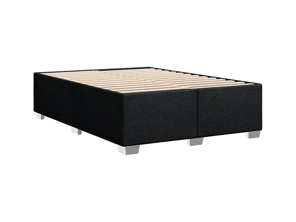 Bettgestell ohne Matratze Schwarz 140x190 cm Stoff