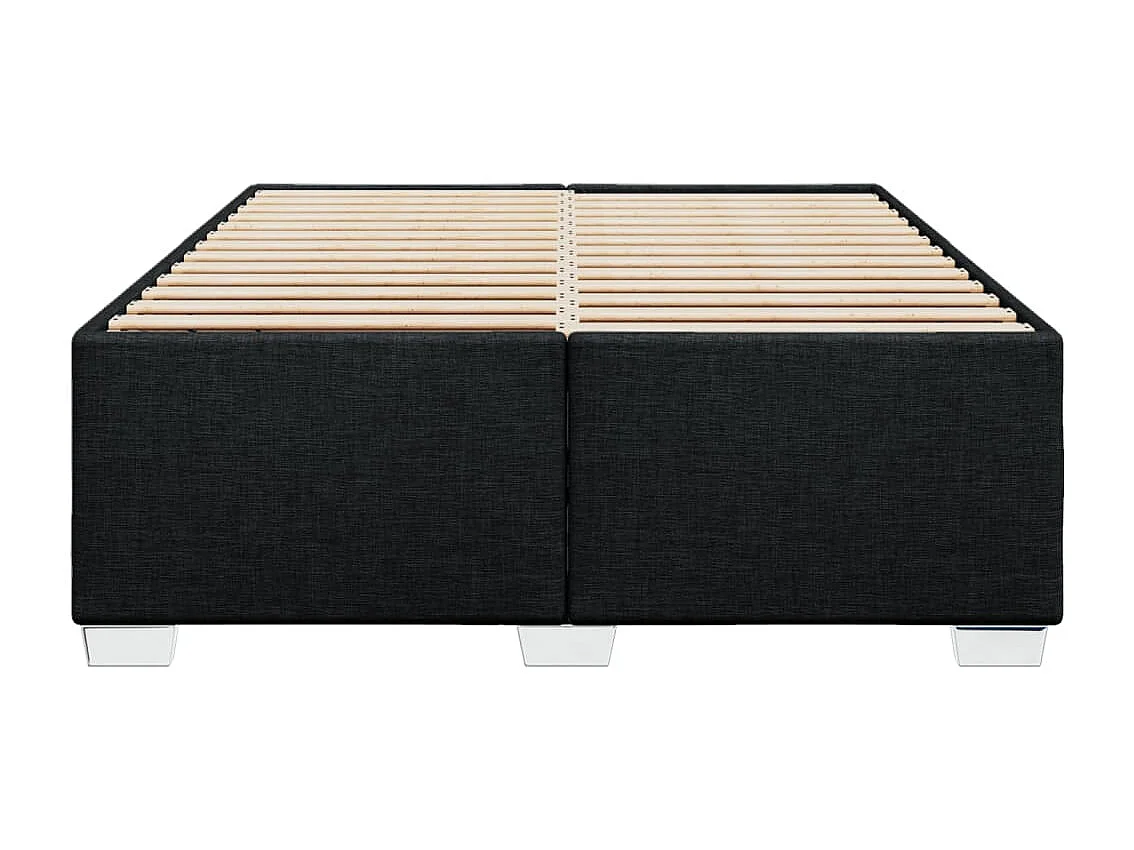 Cadre de lit sans matelas noir 140x190 cm tissu