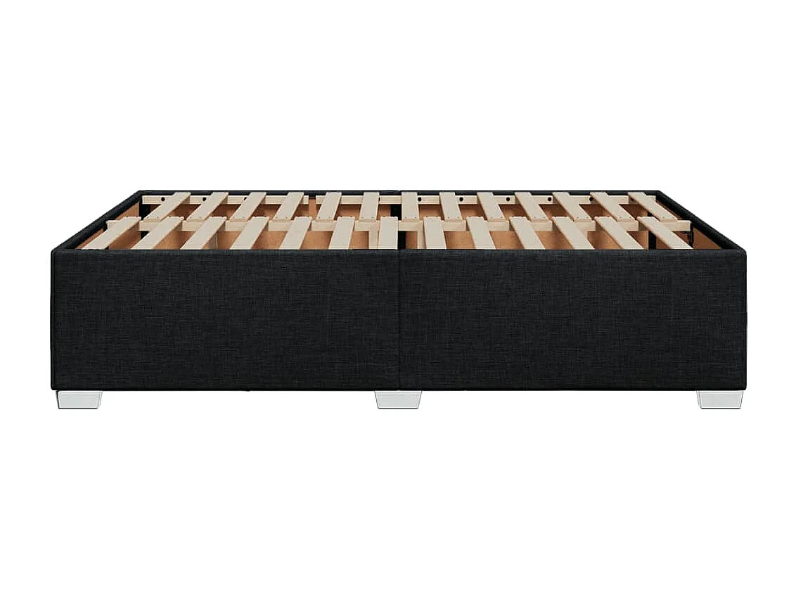 Cadre de lit sans matelas noir 140x190 cm tissu
