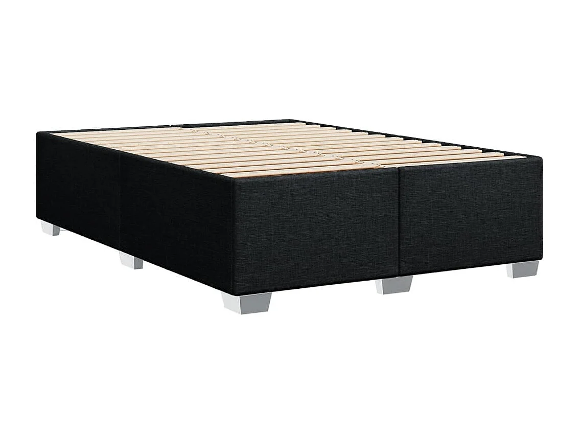 Cadre de lit sans matelas noir 140x190 cm tissu