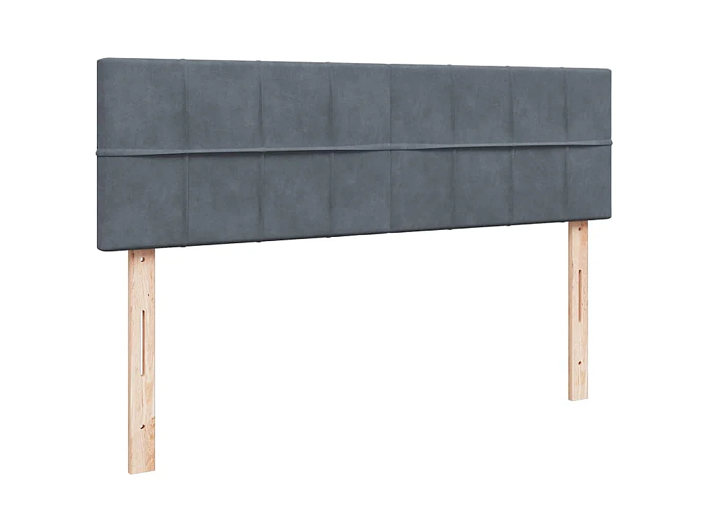 Cadre de lit ottoman avec matelas gris foncé 160x200 cm velours
