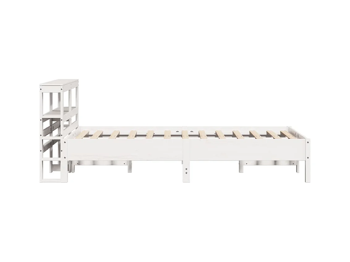 Cadre de lit sans matelas blanc 90x190 cm bois de pin massif