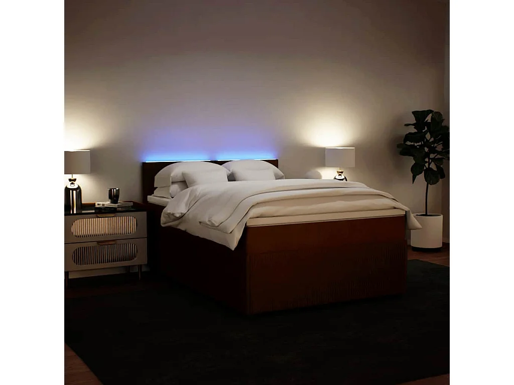 Boxspring met matras fluweel roze 160x200 cm