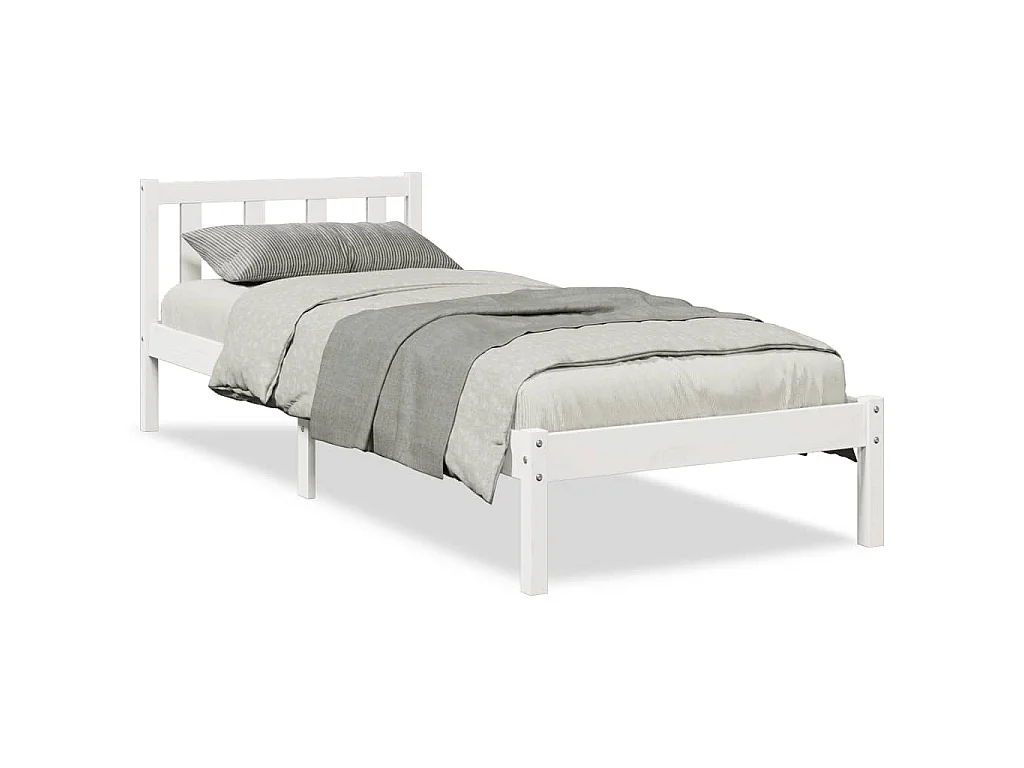 Cadre de lit extra long sans matelas 90x210 cm bois massif pin
