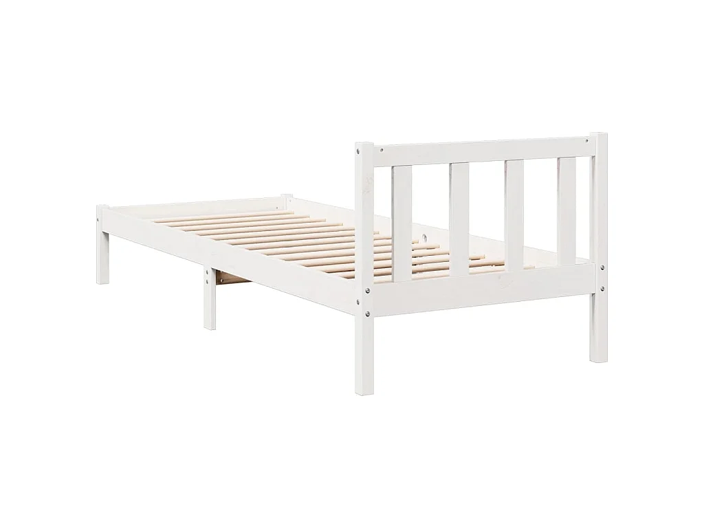 Cadre de lit extra long sans matelas 90x210 cm bois massif pin