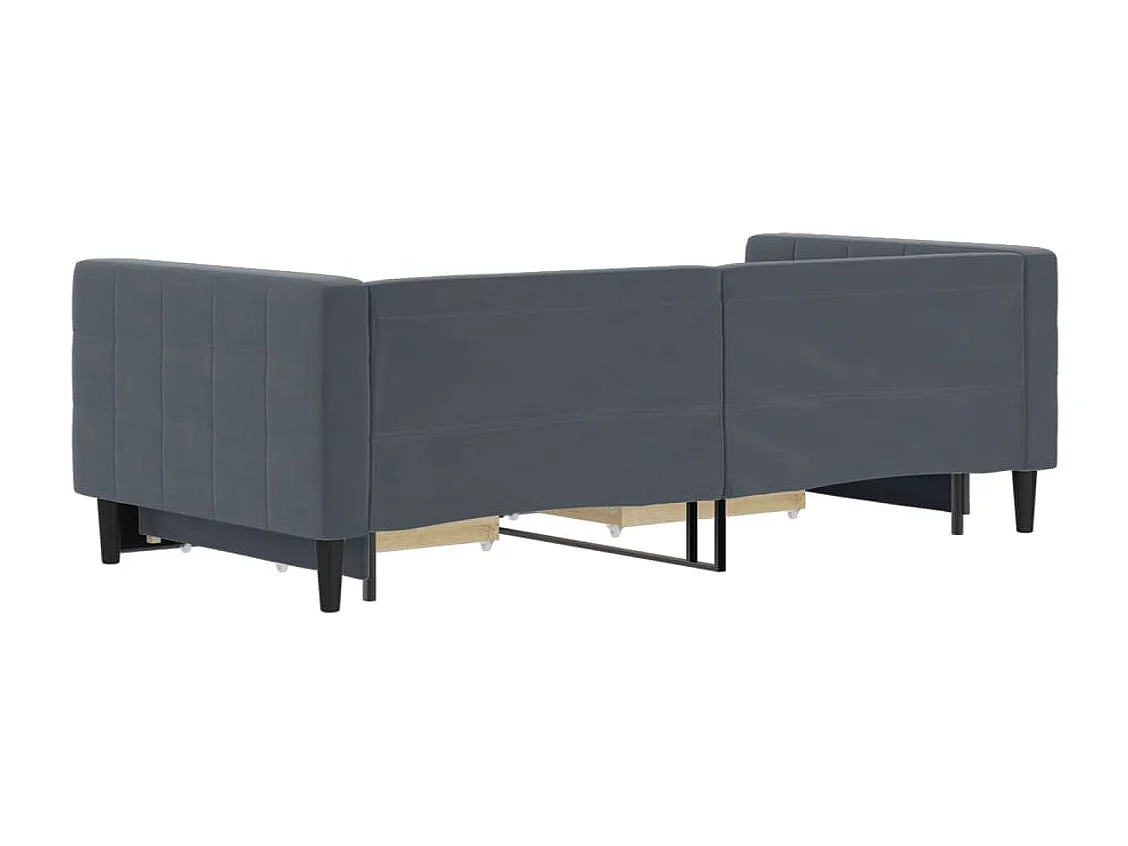 Lit de jour avec gigogne et tiroirs sans matelas 90x190 cm