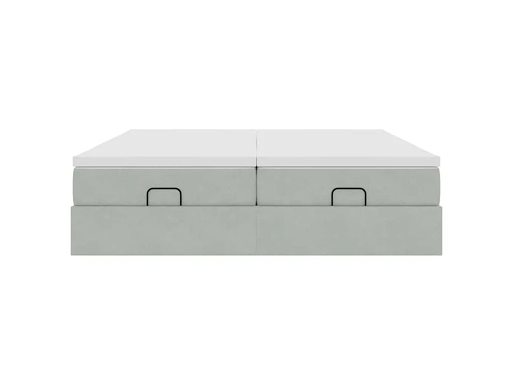 Struttura Letto Pouf con Materassi 180x200 cm Velluto