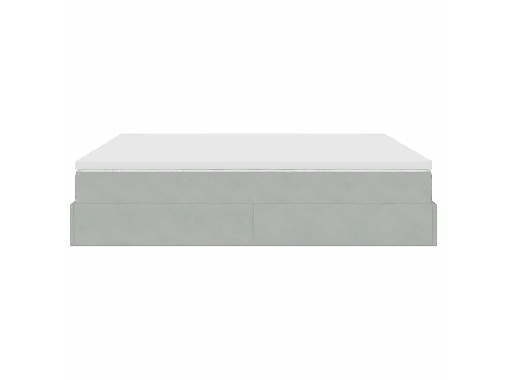 Struttura Letto Pouf con Materassi 180x200 cm Velluto
