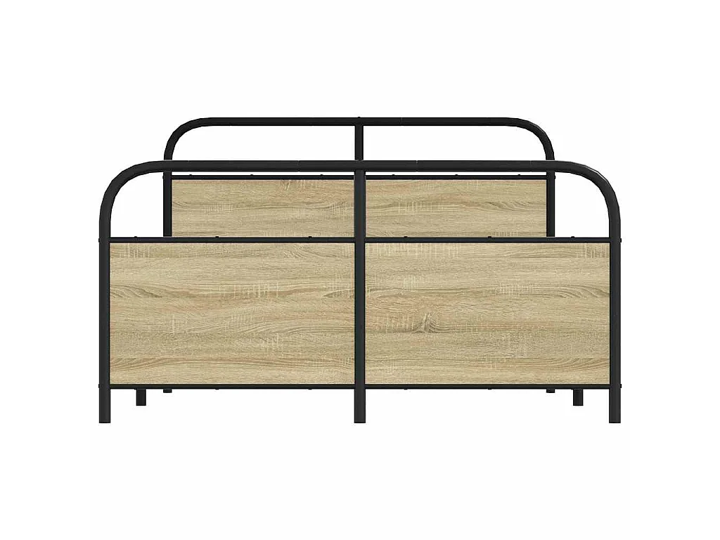 Metallbett ohne Matratze Sonoma-Eiche 140x200 cm