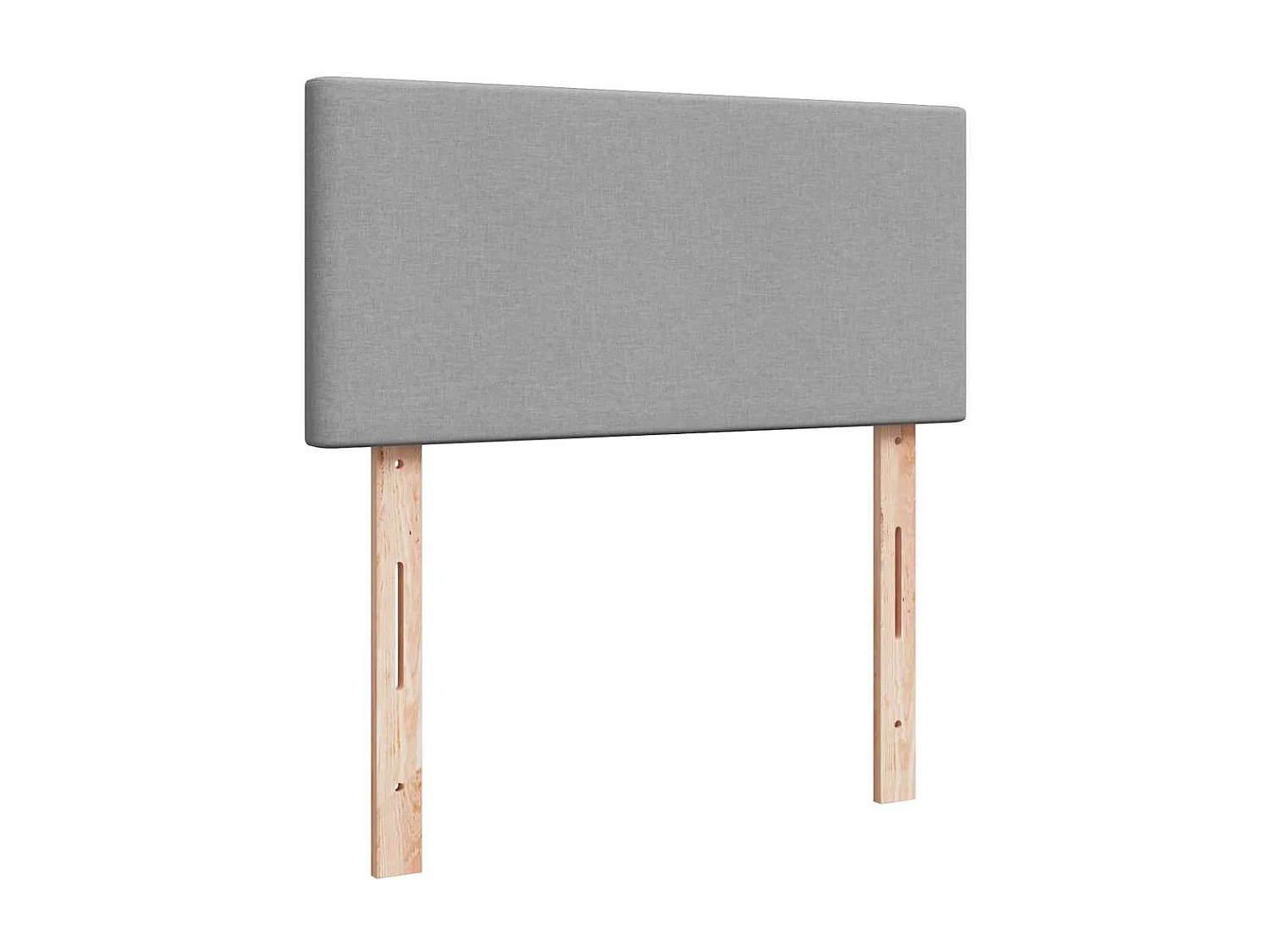 Cadre de lit ottoman et matelas gris clair 90x190 cm tissu