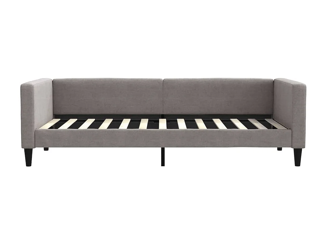 Divano Letto Estraibile con Cassetti Tortora 100x200 cm Tessuto