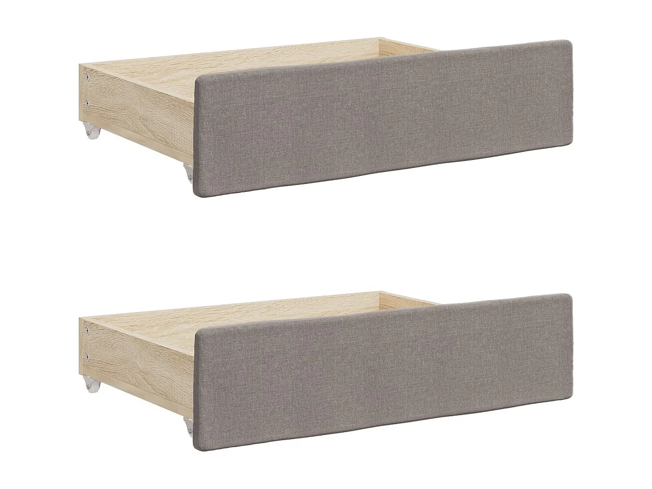 Divano Letto Estraibile con Cassetti Tortora 100x200 cm Tessuto