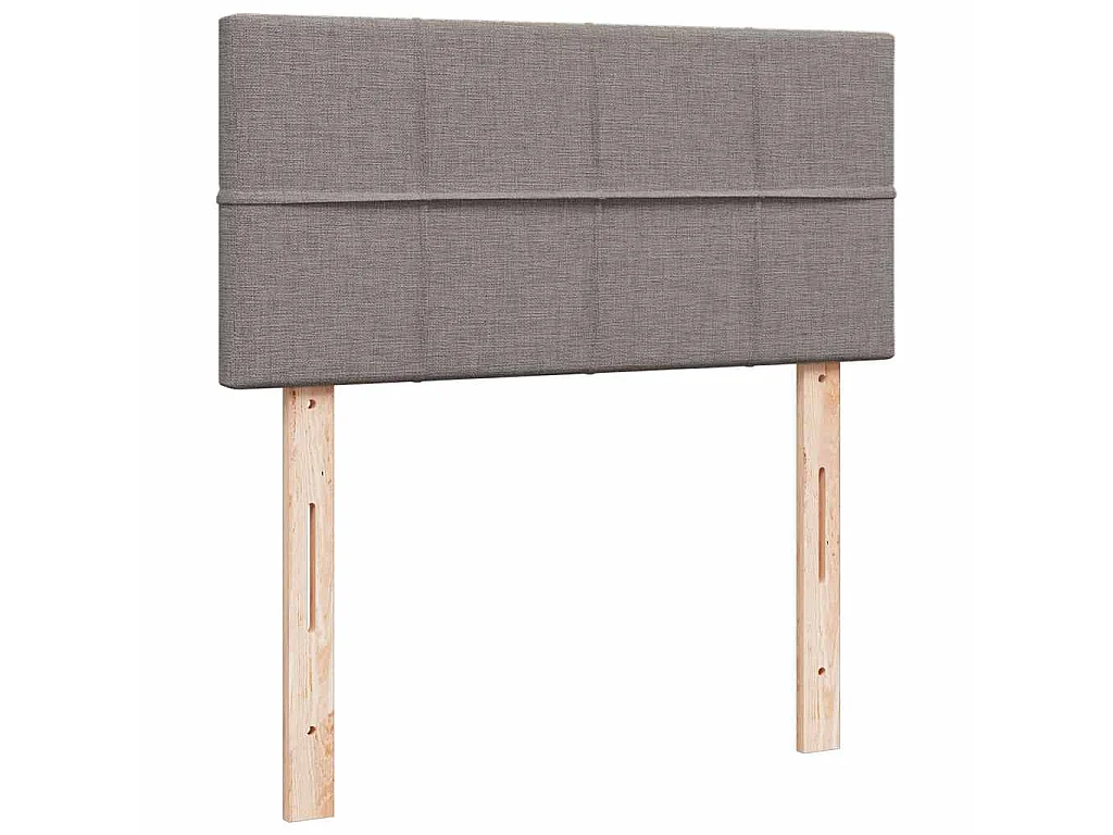 Cama com molas/colchão 100x200 cm tecido cinza-acastanhado