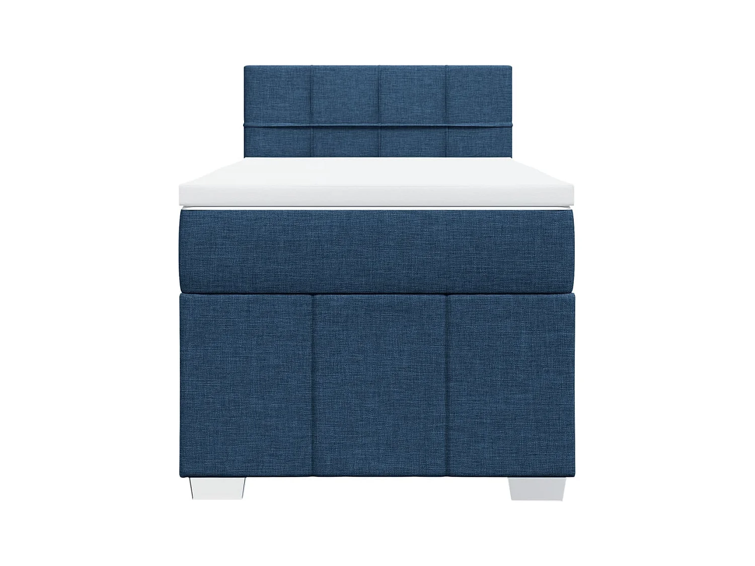 Boxspringbett mit Matratze Blau 100x200 cm Stoff