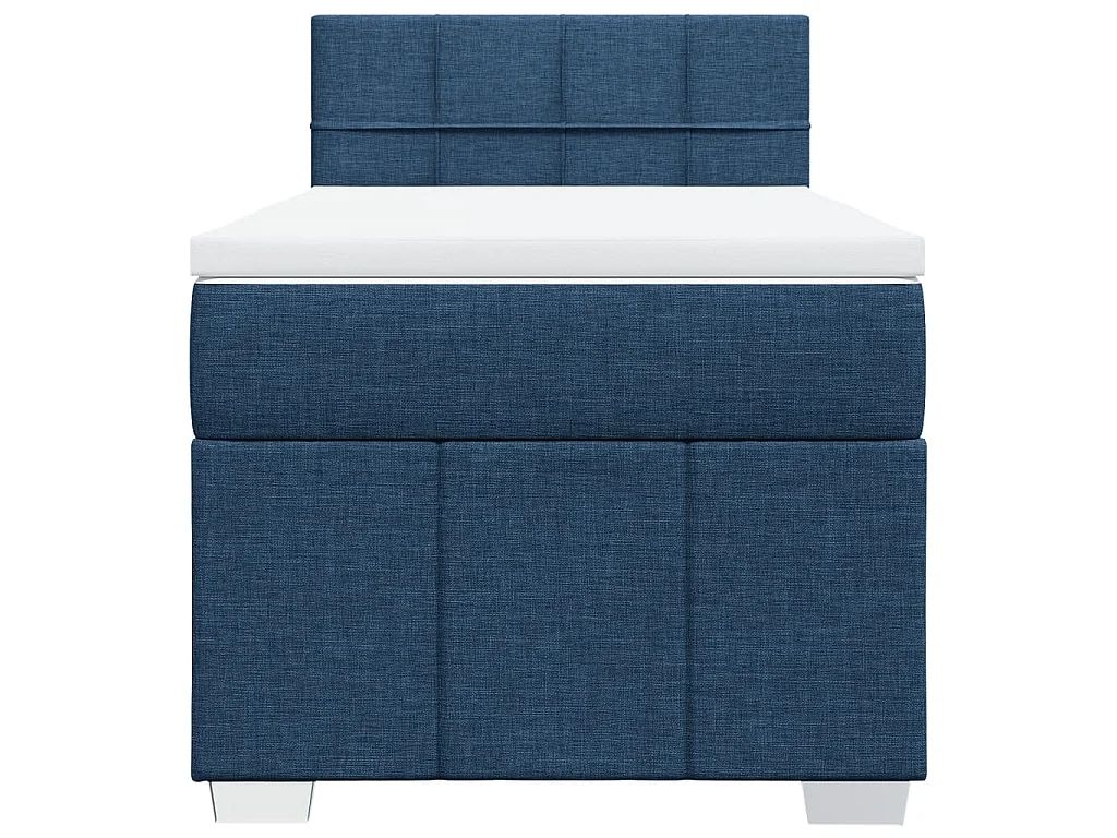Giroletto a Molle con Materasso Blu 100x200 cm in Tessuto