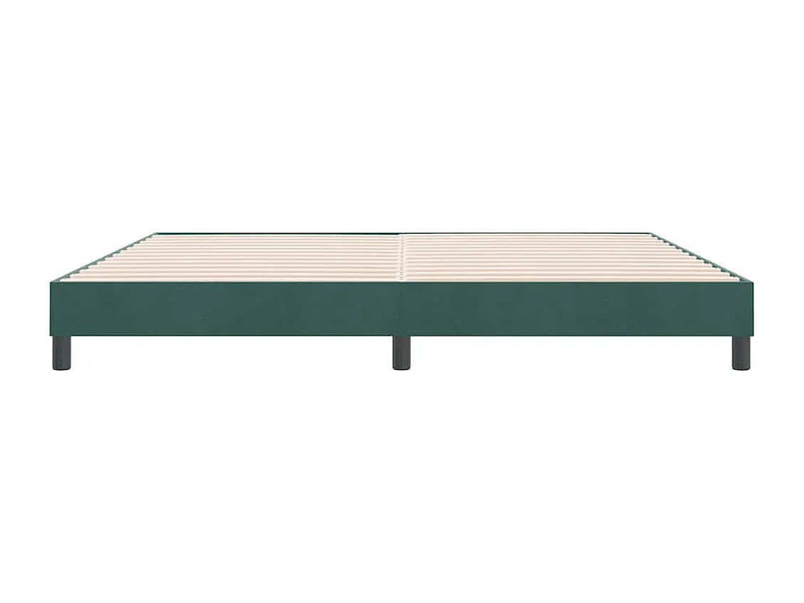 Cama box spring sin colchón terciopelo verde oscuro 180x220 cm