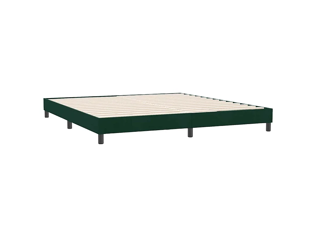 Sommier à lattes de lit sans matelas vert foncé 180x220 cm