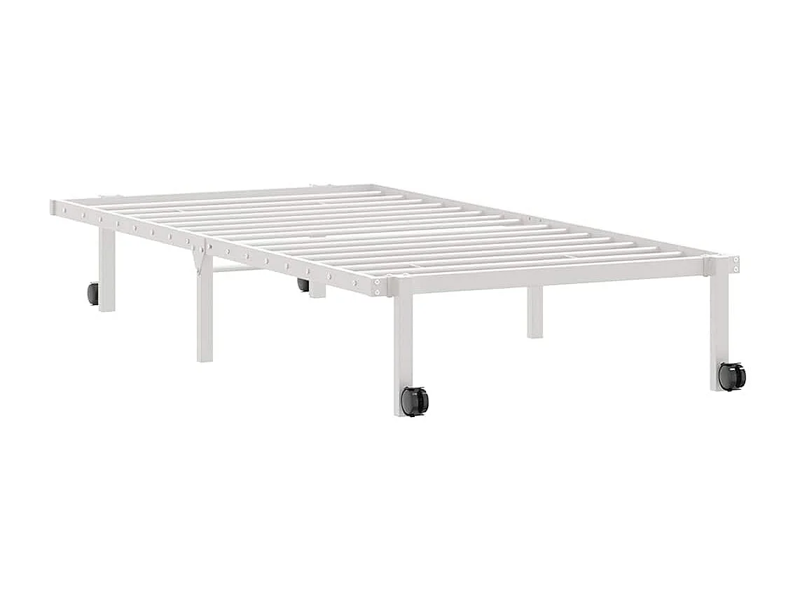 Estrutura de cama sem colchão Dobrável 90x190 cm aço branco