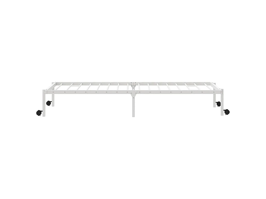 Bedframe zonder matras opvouwbaar 90x190 cm staal wit
