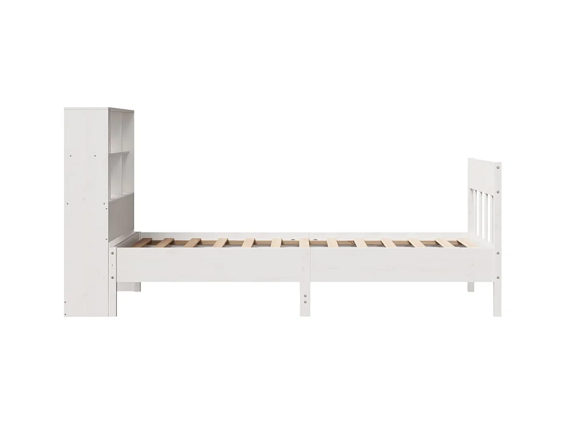 Cadre de lit sans matelas blanc 90x190 cm bois de pin massif