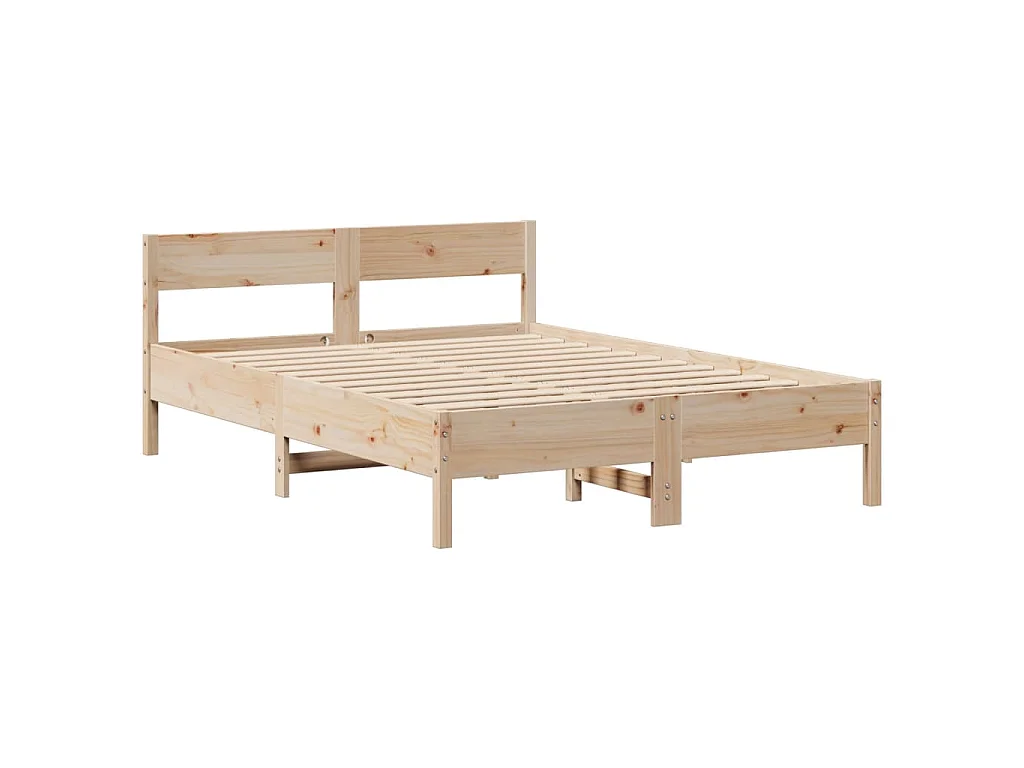 Cama sem colchão 160x200 cm madeira de pinho maciça