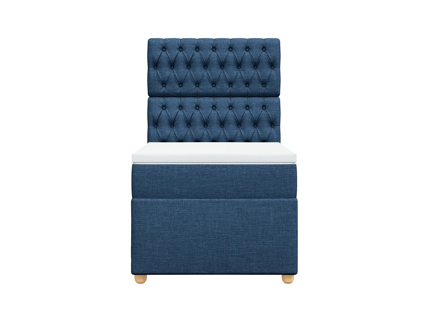 Sommier à lattes de lit avec matelas Bleu 100x200 cm Tissu