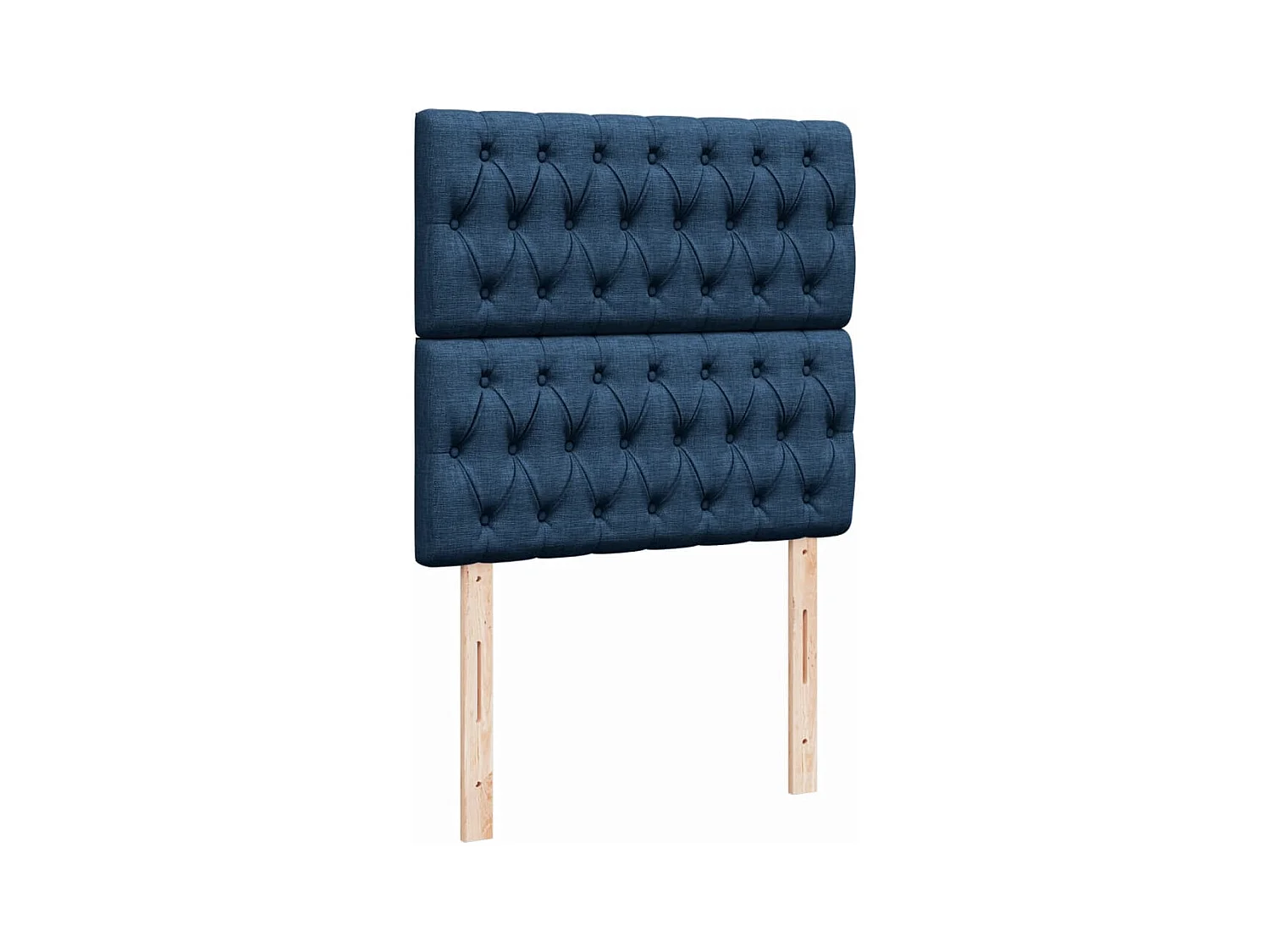 Sommier à lattes de lit avec matelas Bleu 100x200 cm Tissu