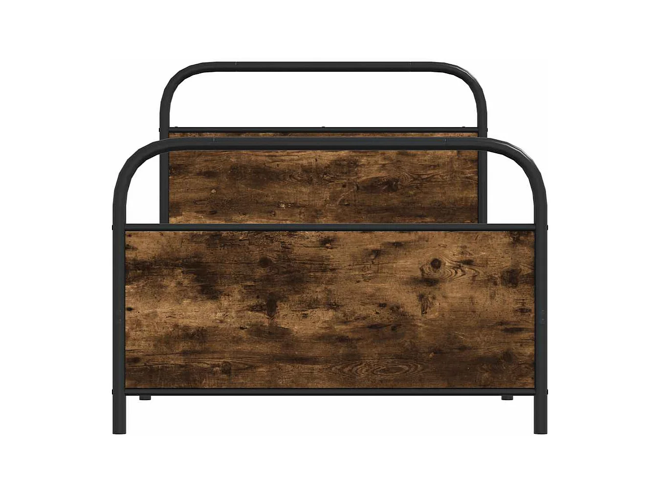 Bettgestell ohne Matratze 90x190 cm Räuchereiche Holzwerkstoff