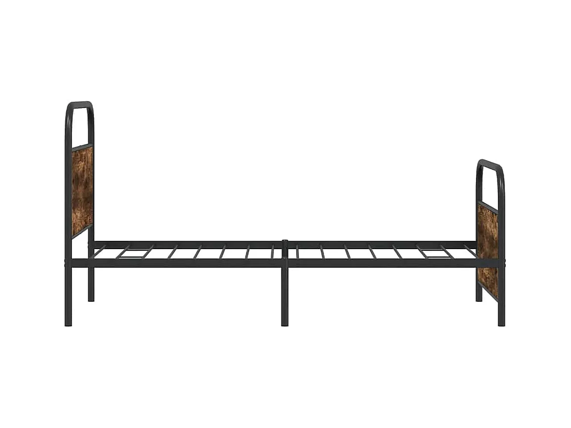 Bettgestell ohne Matratze 90x190 cm Räuchereiche Holzwerkstoff