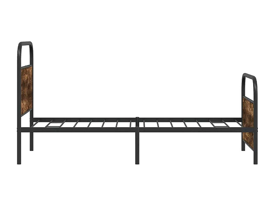 Cadre de lit sans matelas 90x190cm chêne fumé bois d'ingénierie