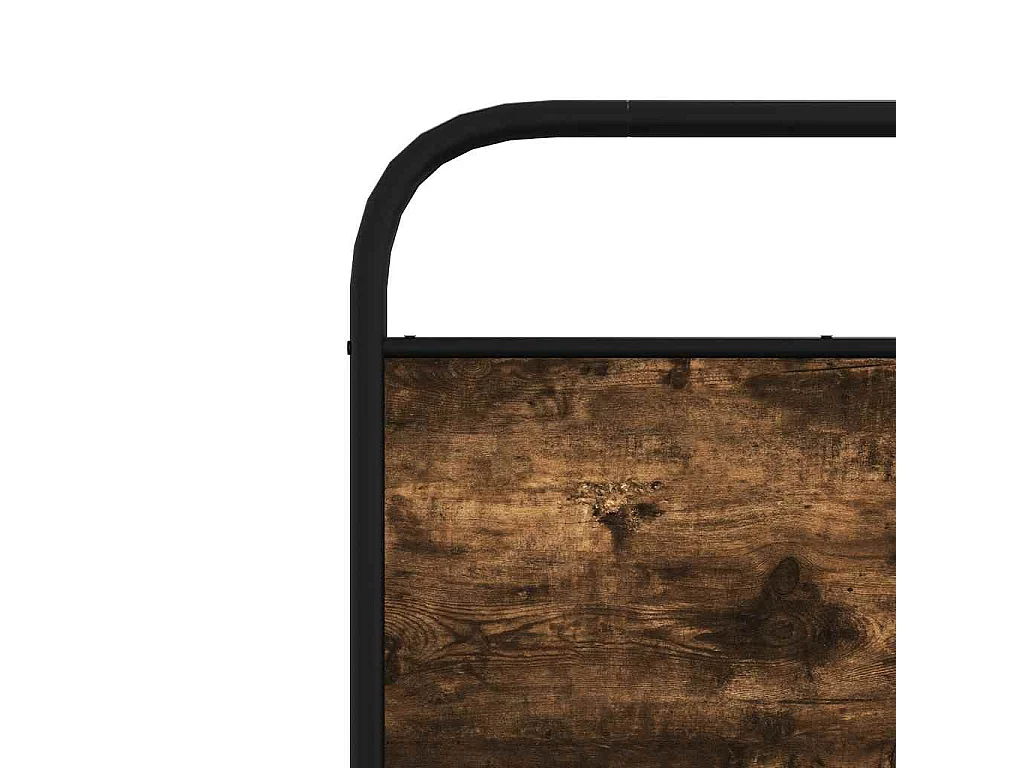 Cadre de lit sans matelas 90x190cm chêne fumé bois d'ingénierie