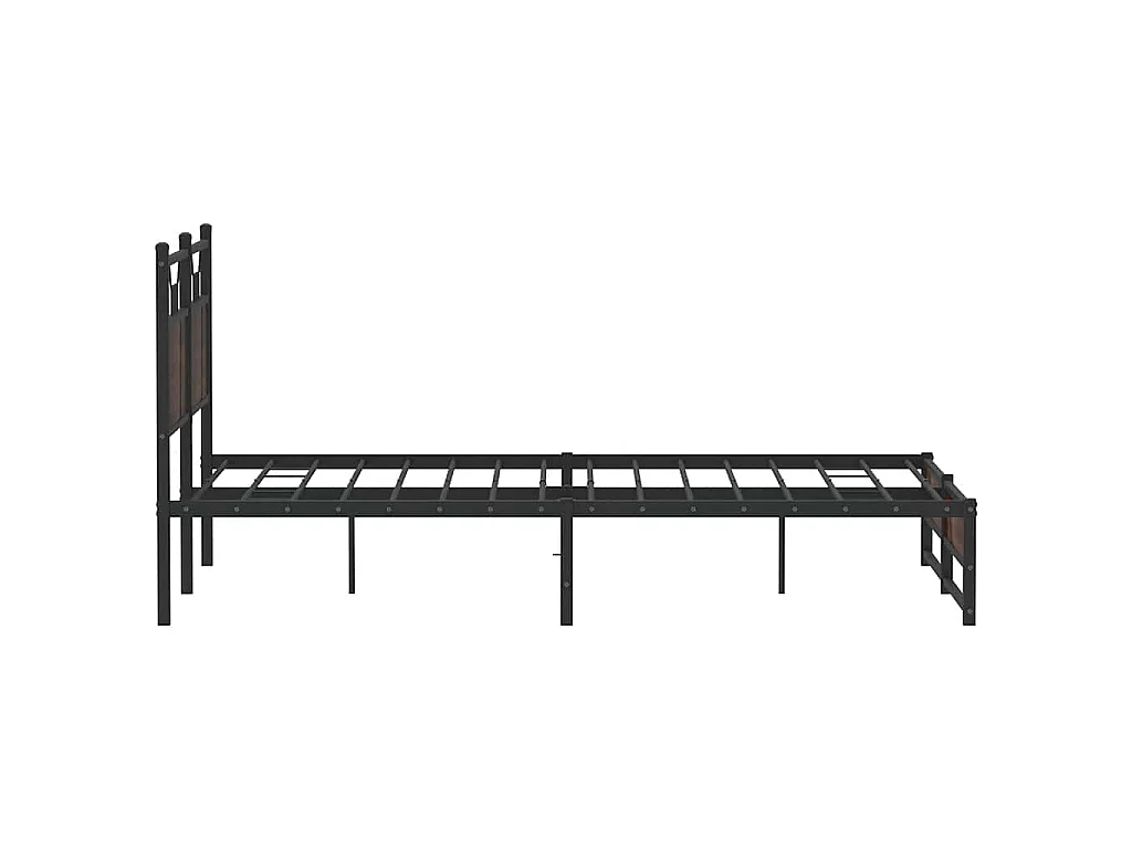 Cadre de lit sans matelas chêne marron 140x190 cm