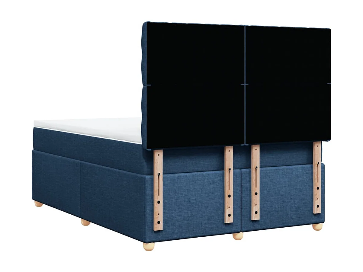 Boxspring met matras stof blauw 160x200 cm