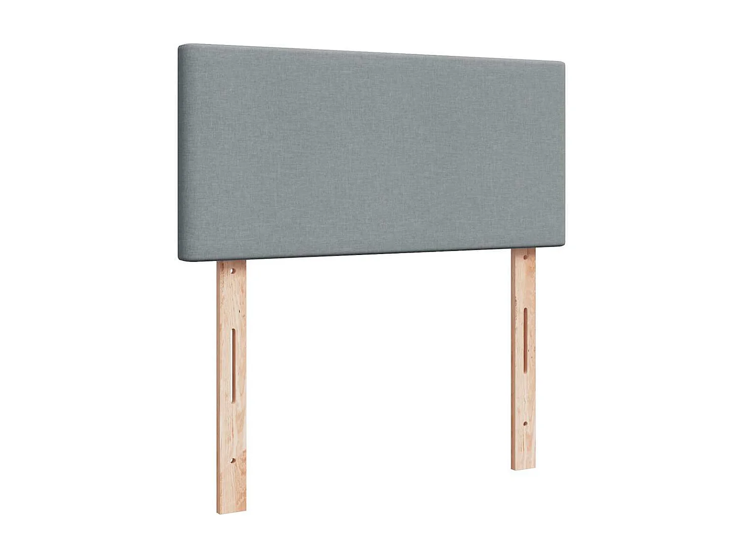 Cama box spring con colchón tela gris claro 100x200 cm
