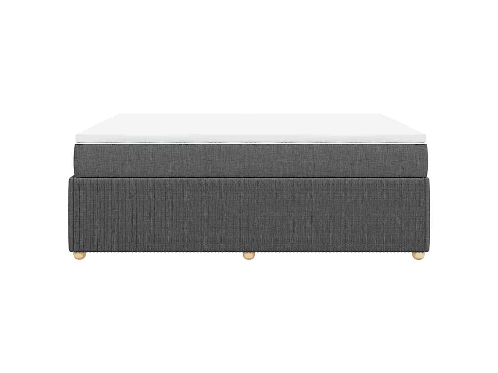 Boxspring met matras stof donkergrijs 140x190 cm