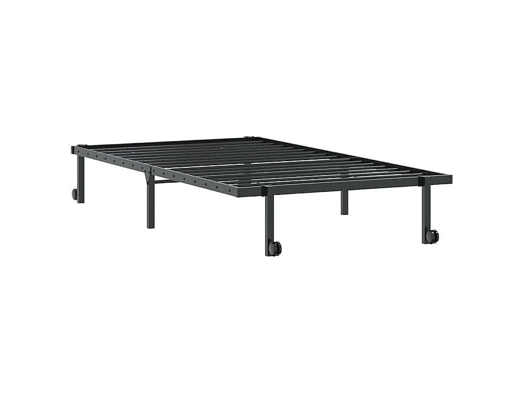 Bedframe zonder matras opvouwbaar 100x190 cm staal zwart