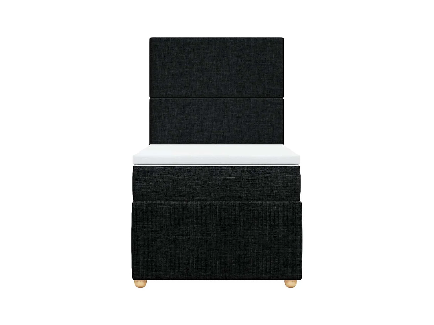 Giroletto a Molle con Materasso Nero 90x200 cm in Tessuto