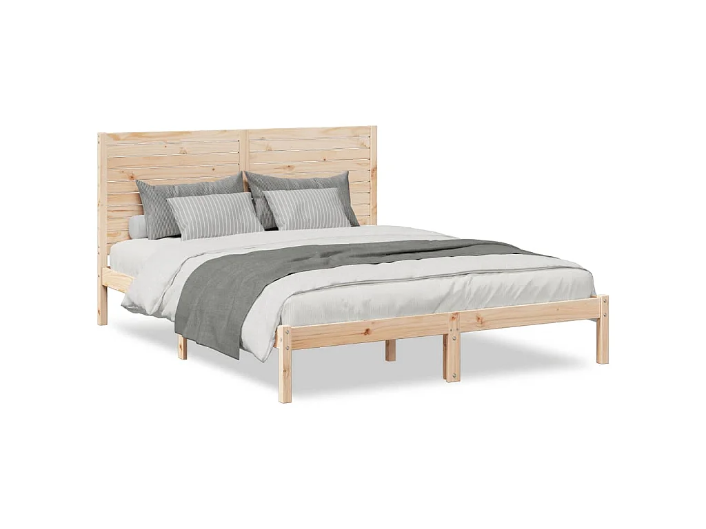 Cama extralarga sin colchón madera maciza 140x210 cm