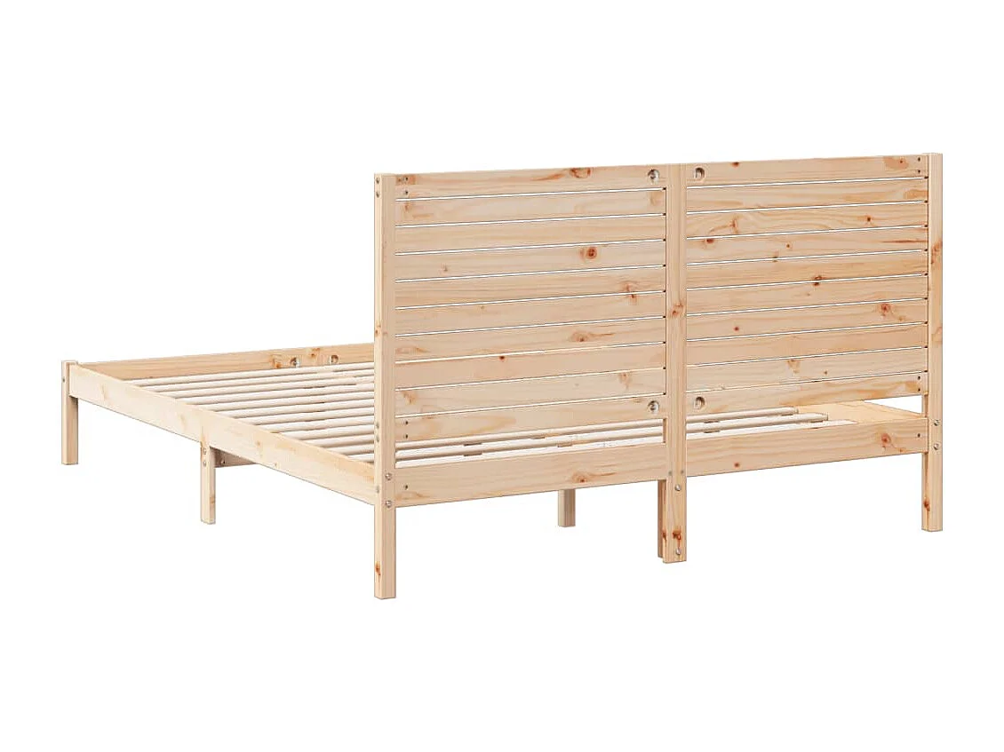 Cama extralarga sin colchón madera maciza 140x210 cm
