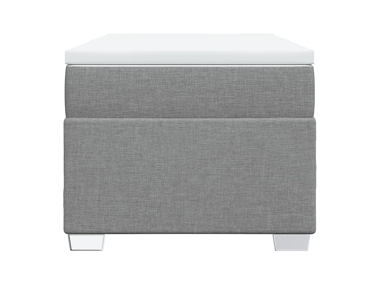 Boxspring met matras stof lichtgrijs 90x190 cm