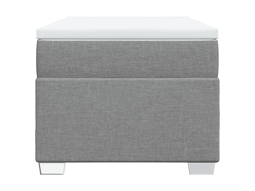 Boxspring met matras stof lichtgrijs 90x190 cm