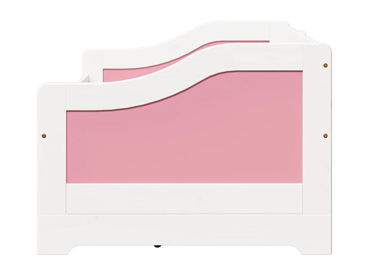 Lit de jour et 3 tiroirs sans matelas IRUN blanc rose 90x200 cm