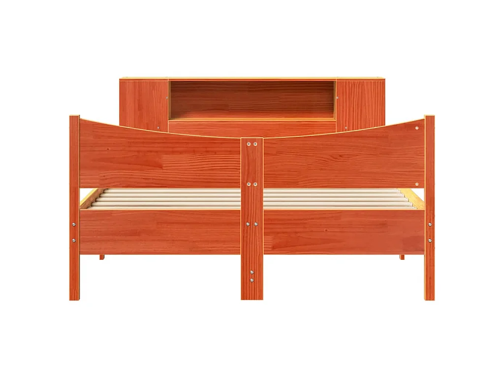 Letto senza Materasso Marrone Cera 140x190 cm in Legno di Pino