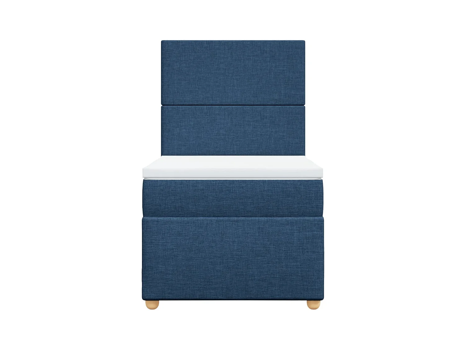 Sommier à lattes de lit avec matelas Bleu 100x200 cm Tissu