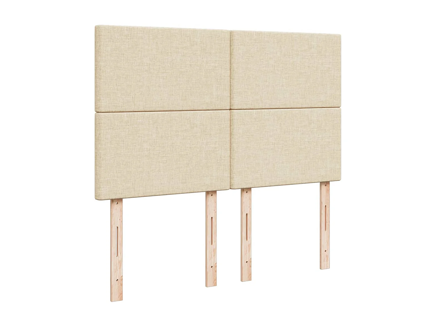 Boxspring met matras stof crèmekleurig 140x200 cm